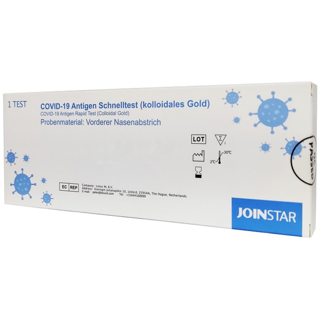 JoinStar COVID-19 Antigen Rapid Self Test (Colloidal Gold) 1 Τεμάχιο JoinStar COVID-19 Antigen Rapid Self Test (Colloidal Gold) 1 Τεμάχιο