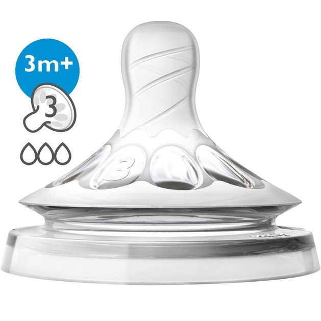 Avent Θήλες Σιλικόνης Natural 3 Οπών - Χωρίς BPA 2 τμχ SCF043/27 Avent Θήλες Σιλικόνης Natural 3 Οπών - Χωρίς BPA 2 τμχ SCF043/27