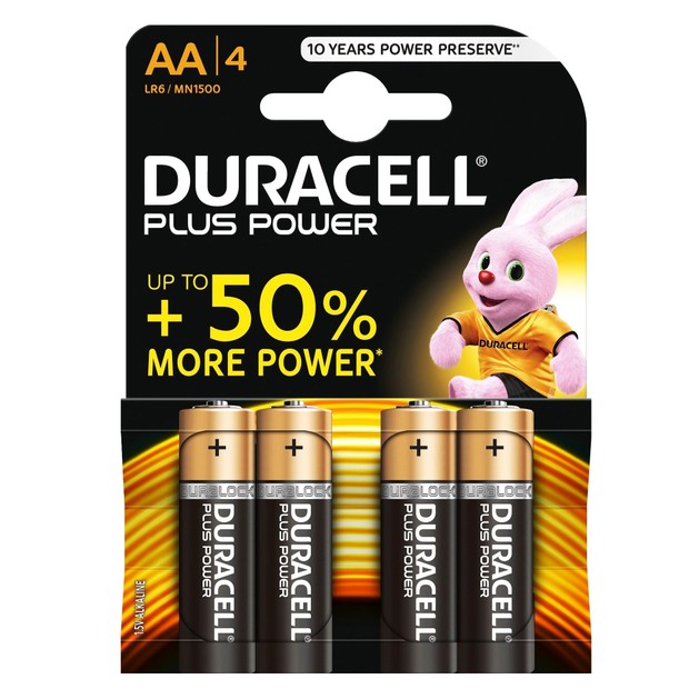 Duracell Plus Power Αλκαλικές Μπαταρίες ΑΑ 4τμχ Duracell Plus Power Αλκαλικές Μπαταρίες ΑΑ 4τμχ