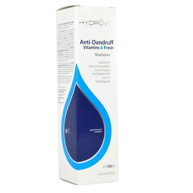Hydrovit Anti-Dandruff Vitamins & Fresh Shampoo Σαμπουάν Κατά της Πιτυρίδας του Κνησμού, της Λιπαρότητας & της Ξηροδερμίας 150ml Hydrovit Anti-Dandruff Vitamins & Fresh Shampoo Σαμπουάν Κατά της Πιτυρίδας του Κνησμού, της Λιπαρότητας & της Ξηροδερμίας 150ml