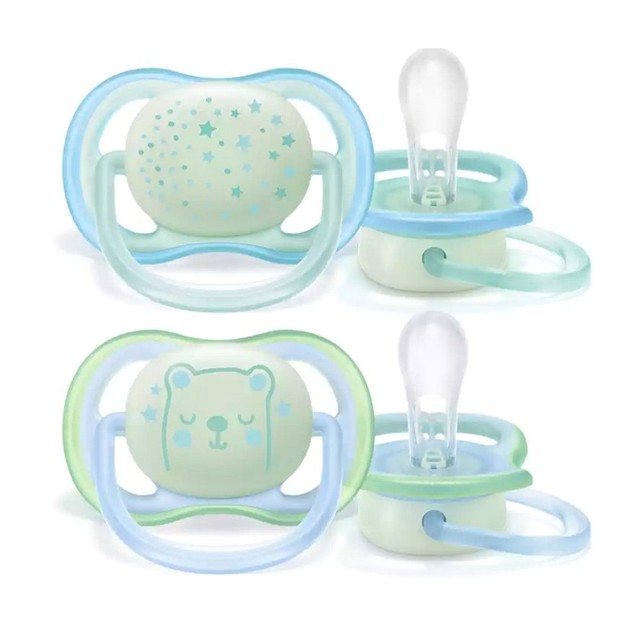 Avent Ultra Air Night Ορθοδοντική Πιπίλα Νυχτός Σιλικόνης 0-6m SCF376/11 Avent Ultra Air Night Ορθοδοντική Πιπίλα Νυχτός Σιλικόνης 0-6m SCF376/11