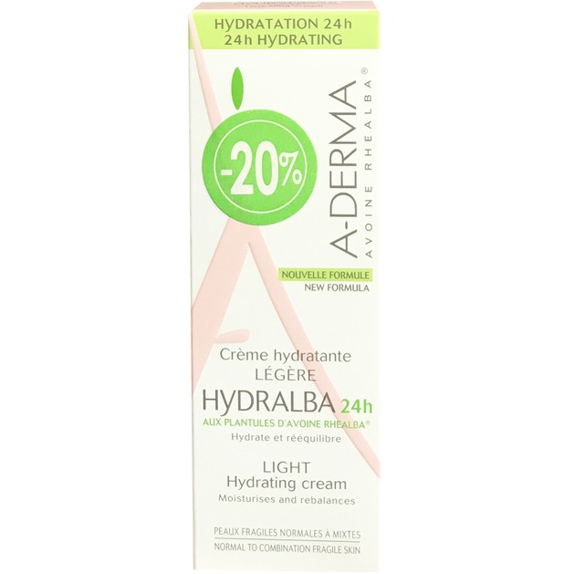 A-Derma Hydralba 24h Hydratante Legere Cream 40ml Promo -20% A-Derma Hydralba 24h Hydratante Legere Cream 40ml Promo -20%