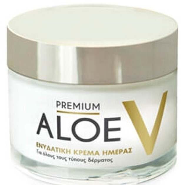 Premium Aloe V Ενυδατική Κρέμα Προσώπου Ημέρας για Όλους τους Τύπους Δέρματος 50ml Premium Aloe V Ενυδατική Κρέμα Προσώπου Ημέρας για Όλους τους Τύπους Δέρματος 50ml