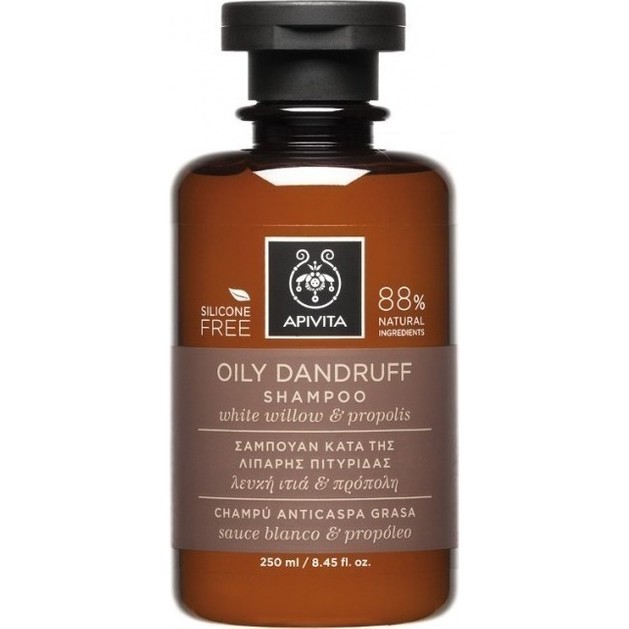 Apivita Oily Dandruff Shampoo With White Willow & Propolis 250ml Apivita Oily Dandruff Shampoo With White Willow & Propolis 250ml