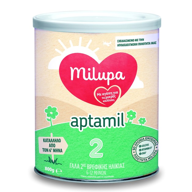 Milupa Aptamil 2 Γάλα Δεύτερης Βρεφικής Ηλικίας από 6 έως 10 Μηνών 800gr Milupa Aptamil 2 Γάλα Δεύτερης Βρεφικής Ηλικίας από 6 έως 10 Μηνών 800gr