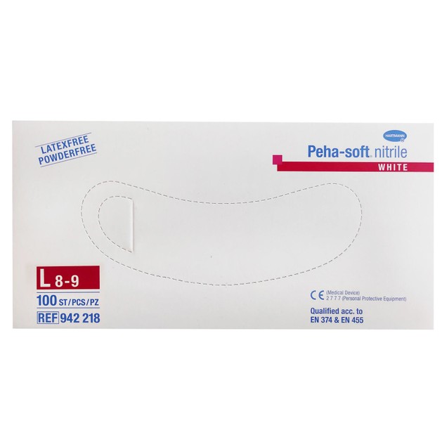 Hartmann Peha-Soft Nitrile Latex Free Λευκό 100 Τεμάχια - Large Hartmann Peha-Soft Nitrile Latex Free Λευκό 100 Τεμάχια - Large