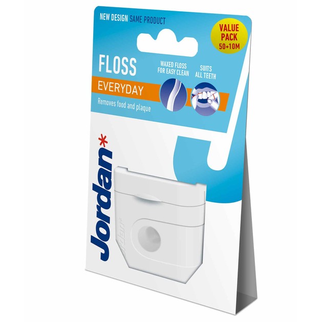 Jordan Floss Everyday Mint Flavour & Fluoride 60m Jordan Floss Everyday Mint Flavour & Fluoride 60m