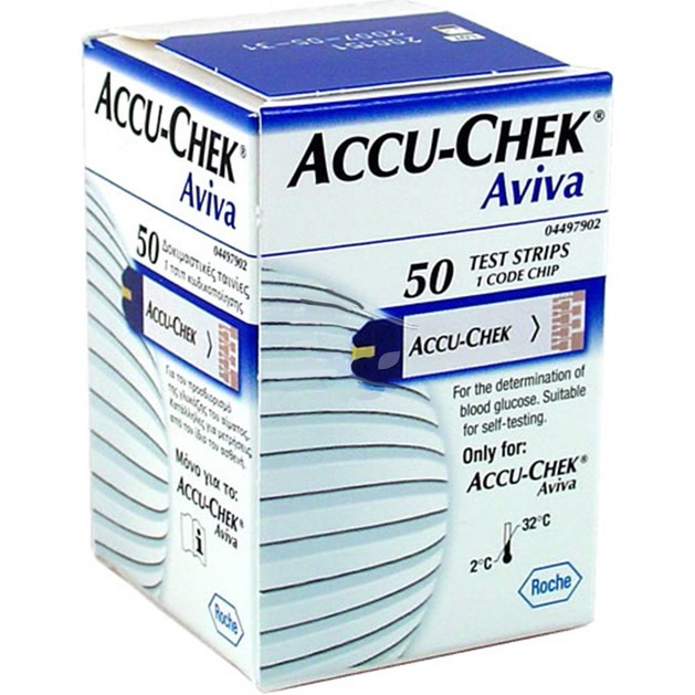 ACCU CHEK Aviva Ταινίες Μέτρησης Σακχάρου 50τμχ ACCU CHEK Aviva Ταινίες Μέτρησης Σακχάρου 50τμχ