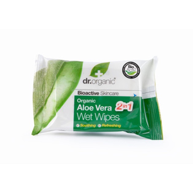 Dr.Organic Organic Aloe Vera Wet Wipes 20 Τεμάχια Dr.Organic Organic Aloe Vera Wet Wipes 20 Τεμάχια
