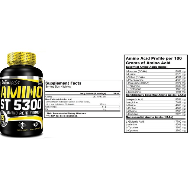 Biotech Usa Amino ST 5300 Μυϊκή Ανάπτυξη Και Αποθεραπεία 120tabs Biotech Usa Amino ST 5300 Μυϊκή Ανάπτυξη Και Αποθεραπεία 120tabs