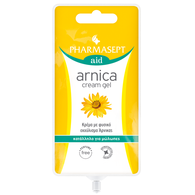 Pharmasept Aid Arnica Cream Gel Κρέμα με Φυσικό Εκχύλισμα Άρνικας Κατάλληλο για Μώλωπες & Οιδήματα 15ml Pharmasept Aid Arnica Cream Gel Κρέμα με Φυσικό Εκχύλισμα Άρνικας Κατάλληλο για Μώλωπες & Οιδήματα 15ml