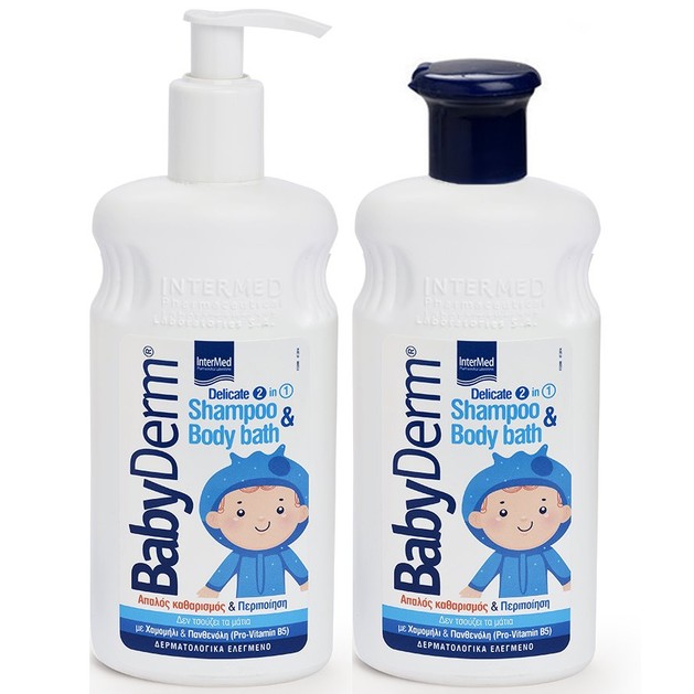 Babyderm Πακέτο Προσφοράς Shampoo & Body Bath 2 in 1 Απαλό Παιδικό Σαμπουάν & Αφρόλουτρο 2x300ml 1+1 Δώρο Babyderm Πακέτο Προσφοράς Shampoo & Body Bath 2 in 1 Απαλό Παιδικό Σαμπουάν & Αφρόλουτρο 2x300ml 1+1 Δώρο