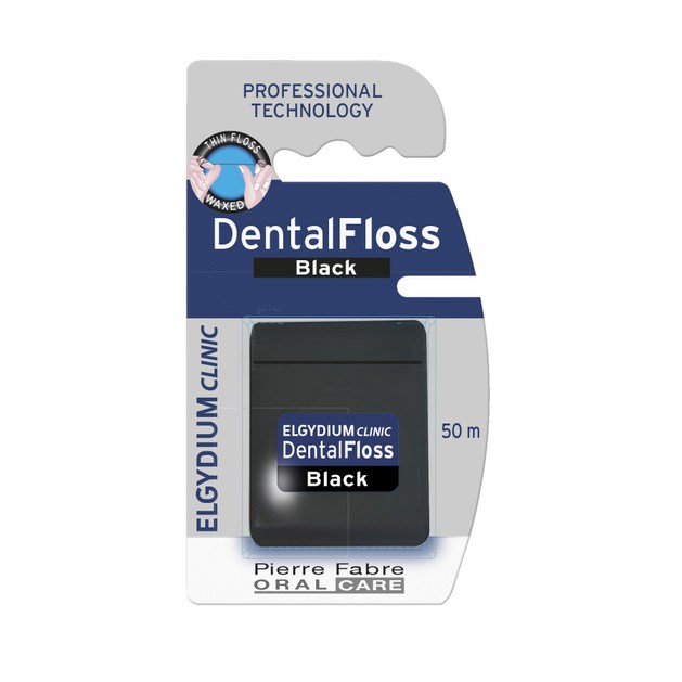 Elgydium Dental Floss Black Οδοντικό Νήμα με Μαύρο Χρώμα, Ελαφρά Κερωμένο & Εμποτισμένο με Χλωρεξιδίνη 50m Elgydium Dental Floss Black Οδοντικό Νήμα με Μαύρο Χρώμα, Ελαφρά Κερωμένο & Εμποτισμένο με Χλωρεξιδίνη 50m