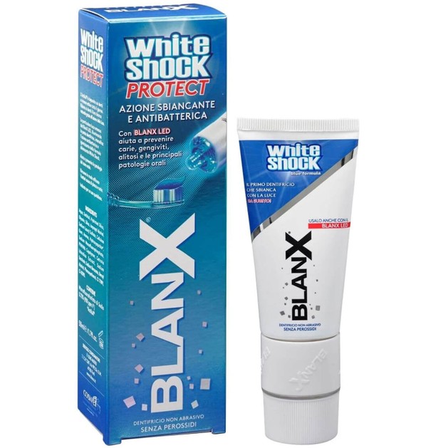 BLANX White Shock & Protect Toothpaste Οδοντόκρεμα με Λευκαντική Δράση Μεγάλης Διάρκειας & Αντιβακτηριακή Προστασία 50ml BLANX White Shock & Protect Toothpaste Οδοντόκρεμα με Λευκαντική Δράση Μεγάλης Διάρκειας & Αντιβακτηριακή Προστασία 50ml
