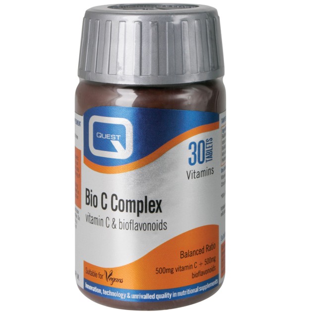 Quest Bio C Complex Bioflavonoids 500mg Βιταμίνη C Μαζί Με Βιοφλαβονοειδή 30tabs Quest Bio C Complex Bioflavonoids 500mg Βιταμίνη C Μαζί Με Βιοφλαβονοειδή 30tabs