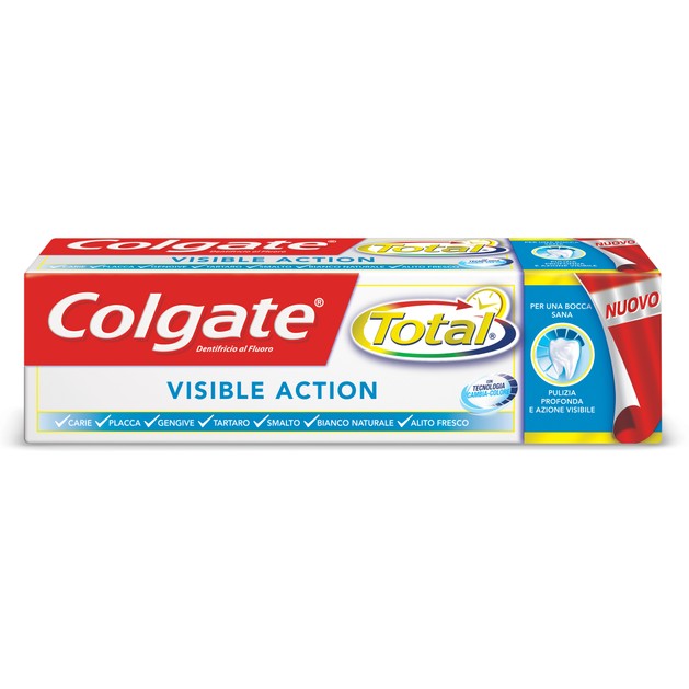 Colgate Total Visible Action Αντιβακτηριδιακή Οδοντόκρεμα Ενεργής Τεχνολογίας Κατά την Διάρκεια του Βουρτσίσματος 75ml Colgate Total Visible Action Αντιβακτηριδιακή Οδοντόκρεμα Ενεργής Τεχνολογίας Κατά την Διάρκεια του Βουρτσίσματος 75ml