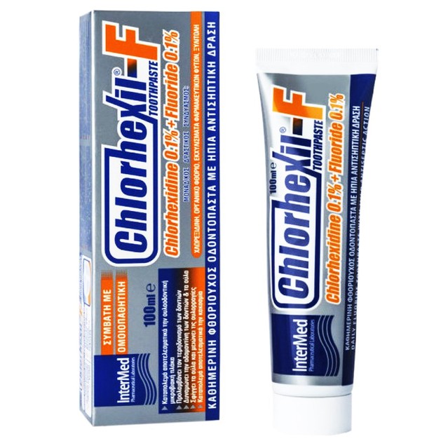 Chlorhexil-F Toothpaste Αντιβακτηριδιακή Φθοριούχος Οδοντόκρεμα για την Καθημερινή Φροντίδα Ούλων και Δοντιών 100ml Chlorhexil-F Toothpaste Αντιβακτηριδιακή Φθοριούχος Οδοντόκρεμα για την Καθημερινή Φροντίδα Ούλων και Δοντιών 100ml