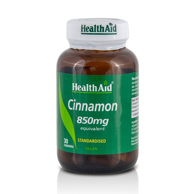 Health Aid Cinnamon 850mg 30caps Health Aid Cinnamon 850mg 30caps
