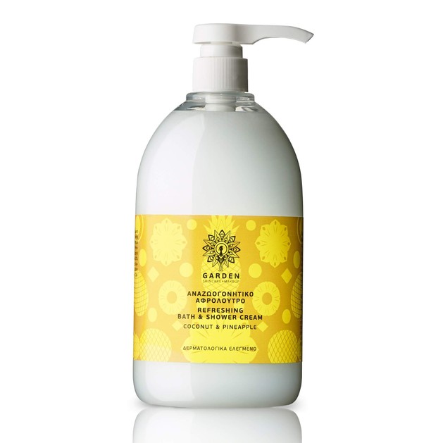 Garden Refreshing Bath & Shower Cream Coconut & Pineapple Αναζωογονητικό Αφρόλουτρο 1Lt Garden Refreshing Bath & Shower Cream Coconut & Pineapple Αναζωογονητικό Αφρόλουτρο 1Lt