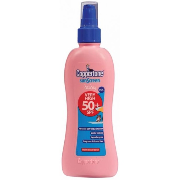 Coppertone Baby Βρεφικό Αντηλιακό Γαλάκτωμα Πολύ Υψηλής Προστασίας σε Spray Spf50 200ml Coppertone Baby Βρεφικό Αντηλιακό Γαλάκτωμα Πολύ Υψηλής Προστασίας σε Spray Spf50 200ml