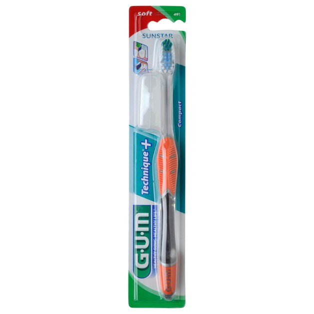 Gum Technique+ Compact Soft Οδοντόβουρτσα με Θήκη Προστασίας (491) Gum Technique+ Compact Soft Οδοντόβουρτσα με Θήκη Προστασίας (491)