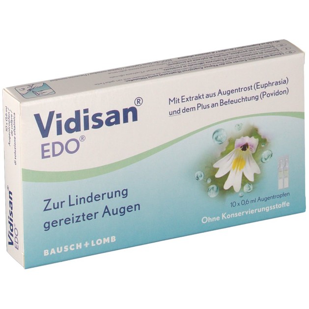 Bausch & Lomb Vidisan EDO Οφθαλμικές Σταγόνες για την Ανακούφιση των Ερεθισμένων Ματιών 10x0.6ml Μονοδόσεις Bausch & Lomb Vidisan EDO Οφθαλμικές Σταγόνες για την Ανακούφιση των Ερεθισμένων Ματιών 10x0.6ml Μονοδόσεις
