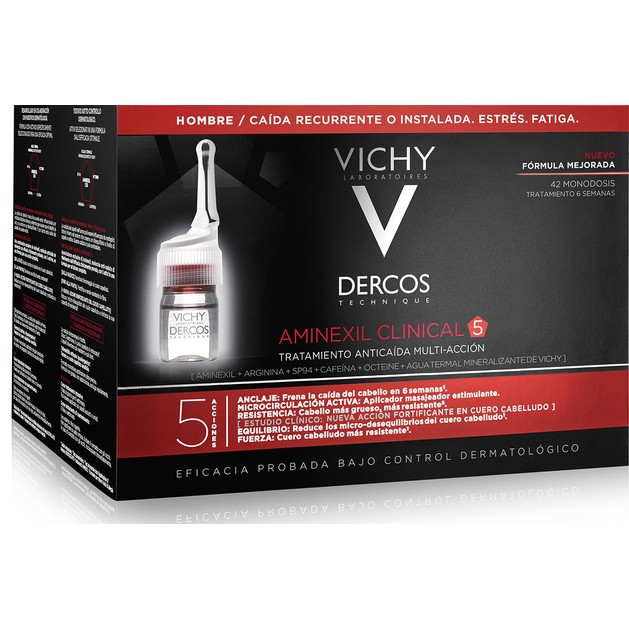 Vichy Dercos Aminexil Clinical 5 Men 42 Μονοδόσεις χ 6ml Vichy Dercos Aminexil Clinical 5 Men 42 Μονοδόσεις χ 6ml
