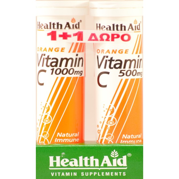 Health Aid VitaminC 1000mg Πορτοκάλι 20 Αναβρ.Δισκία + Δώρο Vitamin C 500mg Πορτοκάλι 20 Αναβρ.Δισκία Health Aid VitaminC 1000mg Πορτοκάλι 20 Αναβρ.Δισκία + Δώρο Vitamin C 500mg Πορτοκάλι 20 Αναβρ.Δισκία