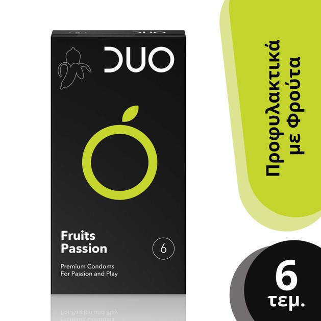 Duo Flavoured Fruits Passion Πλροφυλακτικά Με Γεύσεις 6τεμ Duo Flavoured Fruits Passion Πλροφυλακτικά Με Γεύσεις 6τεμ