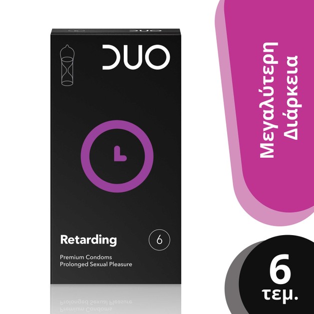 Duo Retarding Προφυλακτικά Με Φυσικό Επιβραδυντικό 6 τεμάχια Duo Retarding Προφυλακτικά Με Φυσικό Επιβραδυντικό 6 τεμάχια