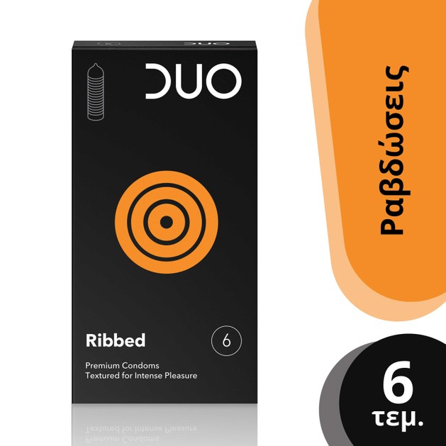 Duo Ribbed Προφυλακτικά Με Ραβδώσεις 6 τεμάχια Duo Ribbed Προφυλακτικά Με Ραβδώσεις 6 τεμάχια