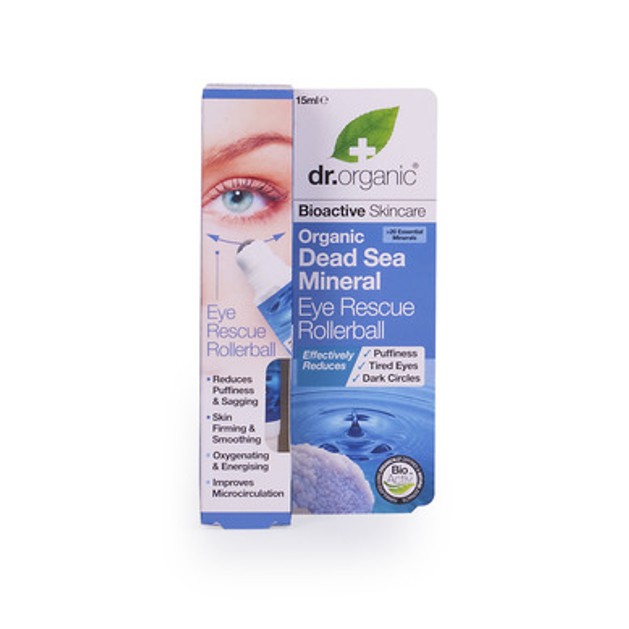 Dr.Organic Organic Dead Sea Mineral Eye Rescue Rollerball 15ml Dr.Organic Organic Dead Sea Mineral Eye Rescue Rollerball 15ml