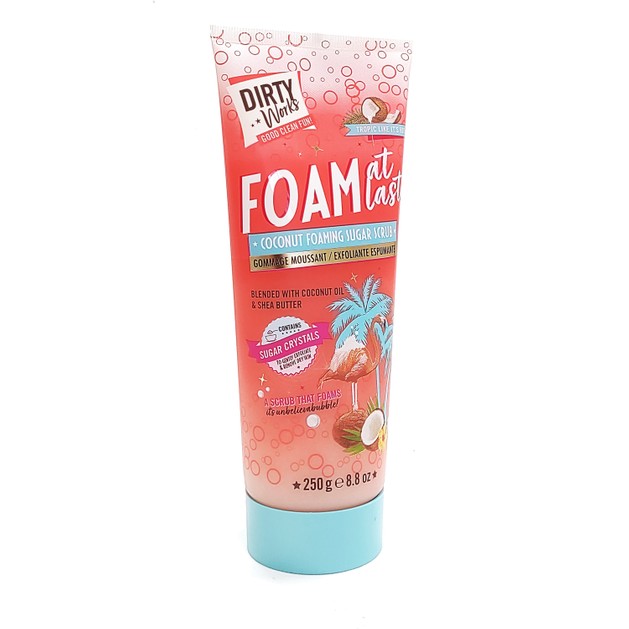 Dirty Works Paradise Found Coconut Foaming Sugar Scrub Peeling Σώματος με Φυσικούς Κρυστάλλους Ζάχαρης 250gr Dirty Works Paradise Found Coconut Foaming Sugar Scrub Peeling Σώματος με Φυσικούς Κρυστάλλους Ζάχαρης 250gr