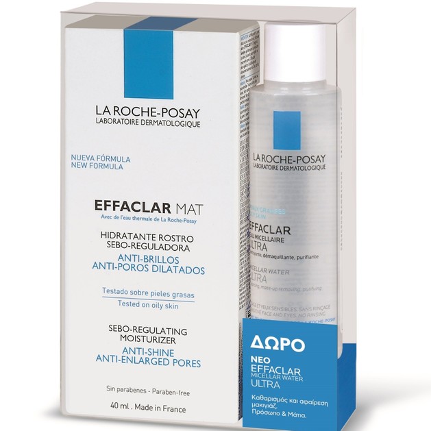 La Roche-Posay Πακέτο Προσφοράς Effaclar Mat 40ml & Δώρο Effaclar Purifying Micellar Water 50ml La Roche-Posay Πακέτο Προσφοράς Effaclar Mat 40ml & Δώρο Effaclar Purifying Micellar Water 50ml