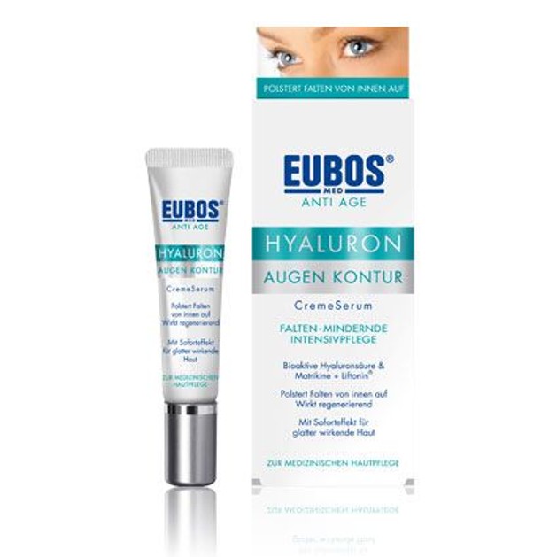 Eubos Cream Hyaluron Eye Contour Αντιγηραντική κρέμα για την περιοχή γύρω από τα μάτια με υαλουρονικό οξύ 15ml Eubos Cream Hyaluron Eye Contour Αντιγηραντική κρέμα για την περιοχή γύρω από τα μάτια με υαλουρονικό οξύ 15ml