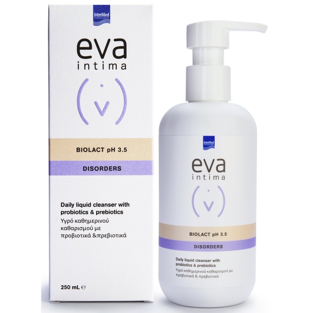 Eva Intima Biolact pH 3.5 Disorders Daily Liquid Cleanser with Probiotics & Prebiotics 250ml Eva Intima Biolact pH 3.5 Disorders Daily Liquid Cleanser with Probiotics & Prebiotics 250ml