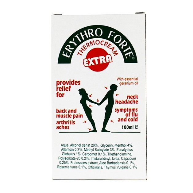 Erythro Forte Extra Cream Παρέχει Ανακούφιση Στους Πόνους 100ml Erythro Forte Extra Cream Παρέχει Ανακούφιση Στους Πόνους 100ml