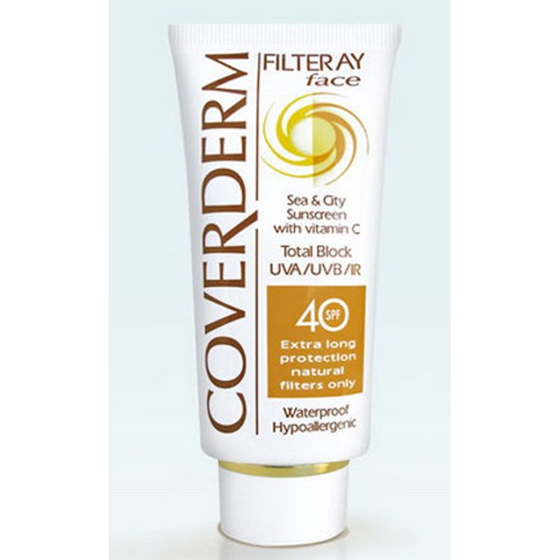 Coverderm Filteray Face Spf40 Tinted - Αντηλιακή Κρέμα Προσώπου με Χρώμα, για Όλους τους Τύπους 50ml Coverderm Filteray Face Spf40 Tinted - Αντηλιακή Κρέμα Προσώπου με Χρώμα, για Όλους τους Τύπους 50ml