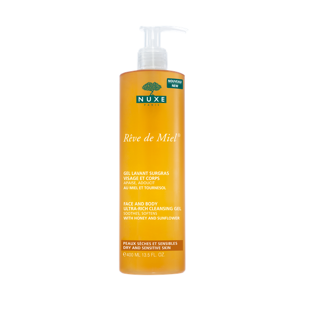 Nuxe Reve de Miel Gel Lavant Visage et Corps - Απαλό Αφρόλουτρο και Shower Gel για το Σώμα 400ml Nuxe Reve de Miel Gel Lavant Visage et Corps - Απαλό Αφρόλουτρο και Shower Gel για το Σώμα 400ml