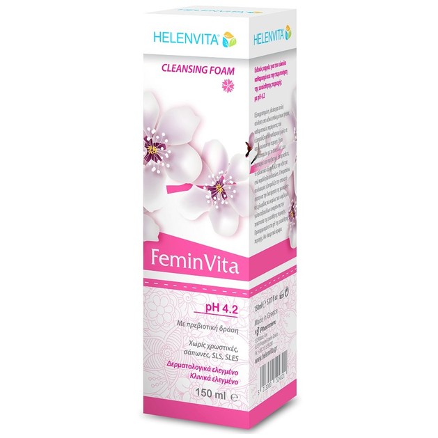 Helenvita FeminVita Cleansing Foam pH 4.2 Αφρός για Καθαρισμό της Ευαίσθητης Περιοχής 150ml Helenvita FeminVita Cleansing Foam pH 4.2 Αφρός για Καθαρισμό της Ευαίσθητης Περιοχής 150ml