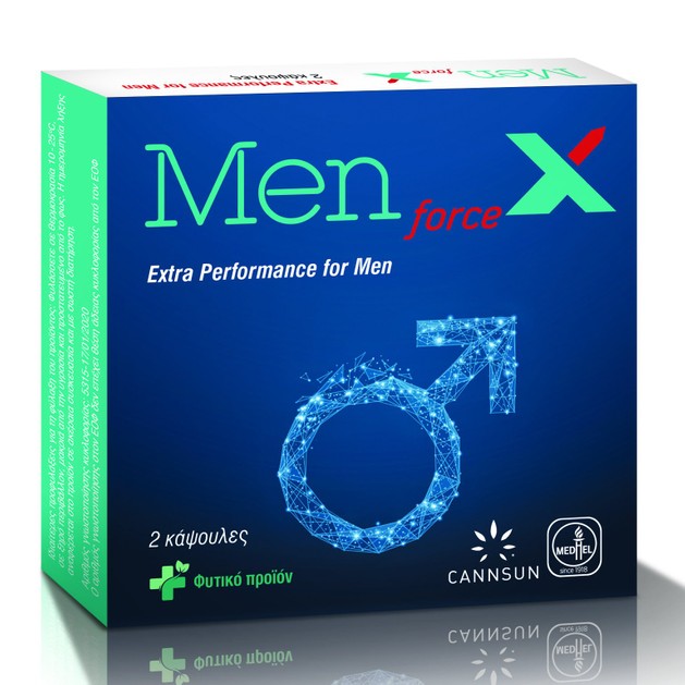 Cannsun Medhel MenForceX Συμπλήρωμα Διατροφής που Βελτιώνει τη Λίμπιντο & Προσδίδει Ενέργεια για Μέγιστη Απόδοση 2Caps Cannsun Medhel MenForceX Συμπλήρωμα Διατροφής που Βελτιώνει τη Λίμπιντο & Προσδίδει Ενέργεια για Μέγιστη Απόδοση 2Caps