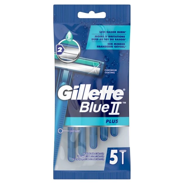 Gillette Blue II Plus με 2 Λεπίδες & Λιπαντική Ταινία για Άνετο Ξύρισμα 5 Τεμάχια Gillette Blue II Plus με 2 Λεπίδες & Λιπαντική Ταινία για Άνετο Ξύρισμα 5 Τεμάχια