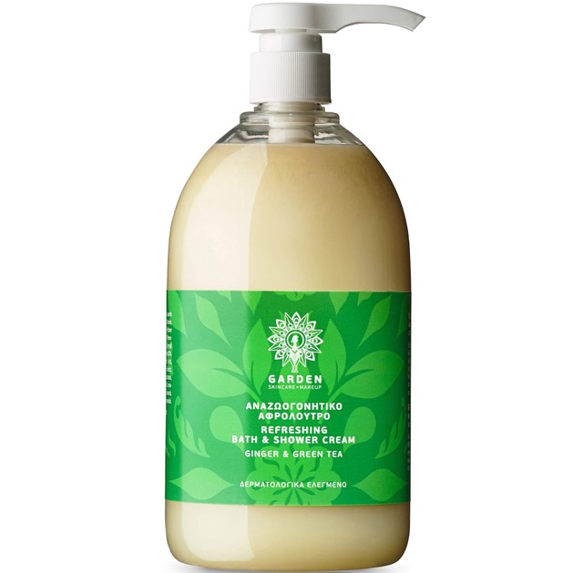 Garden of Panthenols Refreshing Bath & Shower Cream Ginger & Green Tea Αναζωογονητικό Αφρόλουτρο 1Lt Garden of Panthenols Refreshing Bath & Shower Cream Ginger & Green Tea Αναζωογονητικό Αφρόλουτρο 1Lt