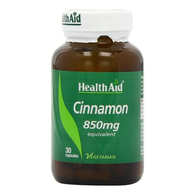Health Aid Cinnamon 850mg 30caps Health Aid Cinnamon 850mg 30caps