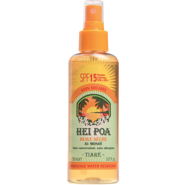 Hei Poa Monoi Dry Oil Spf15 Tiare Spray 150ml Hei Poa Monoi Dry Oil Spf15 Tiare Spray 150ml