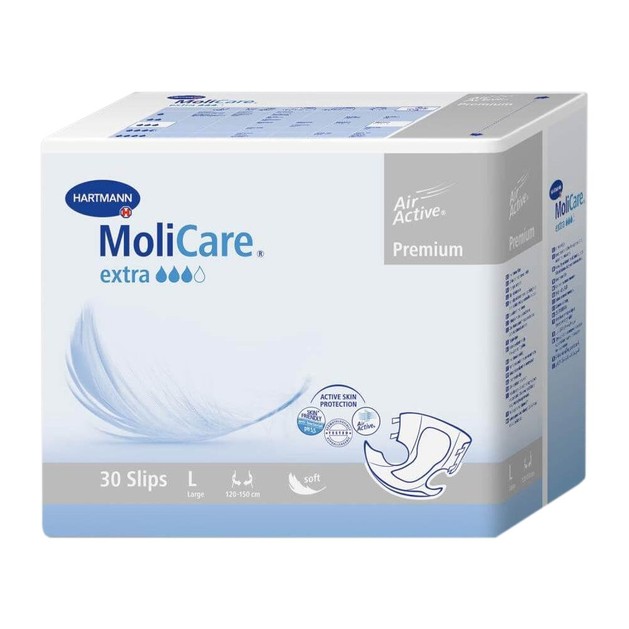 Hartmann MoliCare Premium Soft Extra 120-150cm Large Πάνες Για Βαριά Και Οξύτατη Ακράτεια Ούρων Και Κοπράνων 30 τμχ Hartmann MoliCare Premium Soft Extra 120-150cm Large Πάνες Για Βαριά Και Οξύτατη Ακράτεια Ούρων Και Κοπράνων 30 τμχ