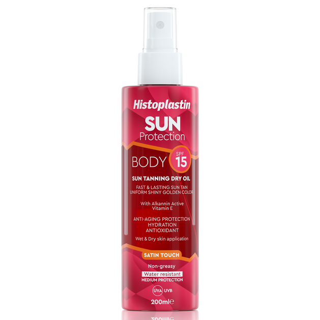 Histoplastin Sun Protection Body Spf15 Sun Tanning Dry Oil Satin Touch 200ml Histoplastin Sun Protection Body Spf15 Sun Tanning Dry Oil Satin Touch 200ml