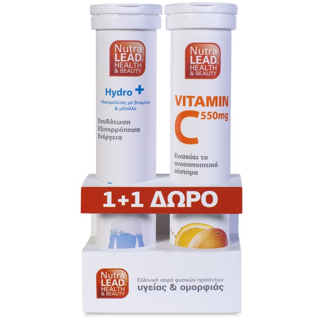 Nutralead Hydro+ 20 Αναβρ. Δισκία + Δώρο Βιταμίνη C 550mg 20 Αναβρ. Δισκία Nutralead Hydro+ 20 Αναβρ. Δισκία + Δώρο Βιταμίνη C 550mg 20 Αναβρ. Δισκία