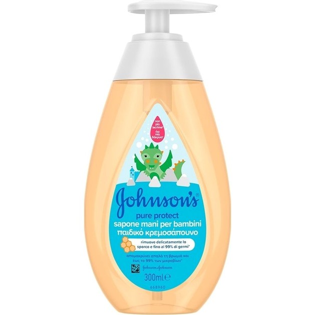Johnson\'s Kids Pure Protect Παιδικό Κρεμοσάπουνο που Προστατεύει την Ευαίσθητη Επιδερμίδα 300ml Johnson\'s Kids Pure Protect Παιδικό Κρεμοσάπουνο που Προστατεύει την Ευαίσθητη Επιδερμίδα 300ml