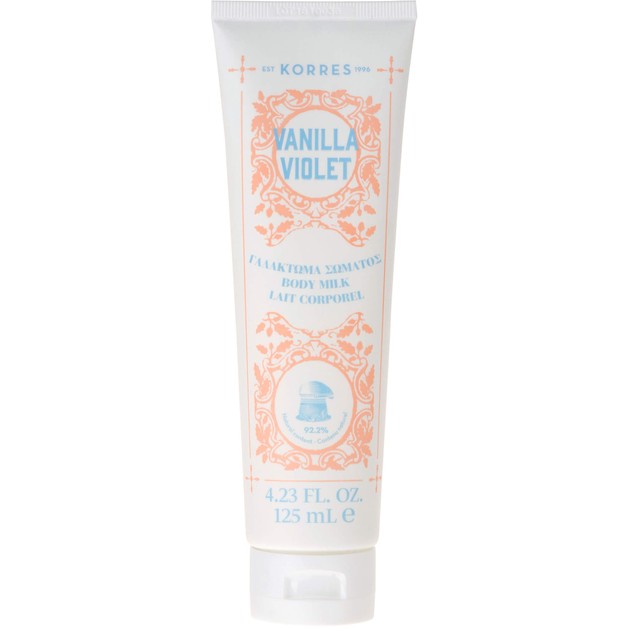 Korres Body Milk Vanilla Violet Ενυδατικό Γαλάκτωμα Σώματος με Γλυκό Άρωμα από Άνθη Βιολέτας & Ζεστής Βανίλιας 125ml Korres Body Milk Vanilla Violet Ενυδατικό Γαλάκτωμα Σώματος με Γλυκό Άρωμα από Άνθη Βιολέτας & Ζεστής Βανίλιας 125ml